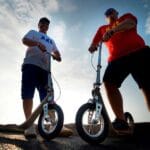 FAQ on adult scooter weight limit - two men with Boardy