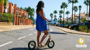 F011 kickscooter with high handlebar