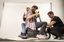 Extreme Load extreme load test of the boardy scooter: it held 450 kg (1000 lbs) without damage, even as the deck nearly touched the ground.