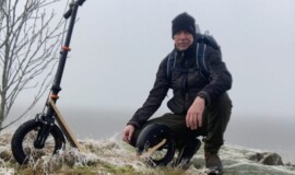 Boardy Scooter 2.0 review - Boardy with its Rider