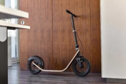 Modern Form, Timeless Function boardy in front of a wood cabinet