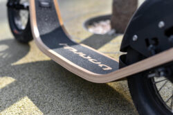 Engineered Elegance skateboard of a wooden kickscooter